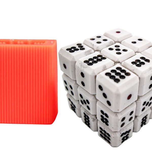 Zar Desenli Küp Silikon Mum Kalıbı M-122