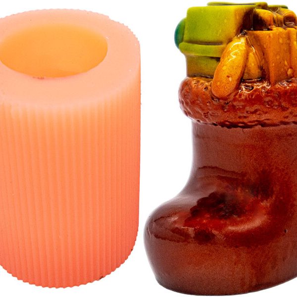 Hediyeli Noel Çorabı Silikon Mum Kalıbı M-286