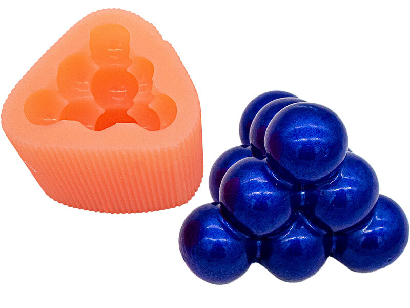 Mini Piramit Bubble Silikon Mum Kalıbı M-282