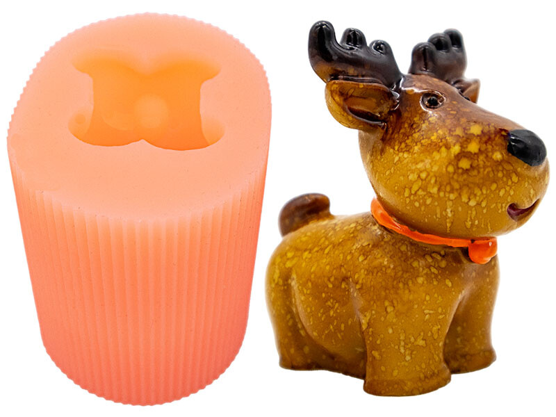 Sevimli Geyik Silikon Mum Kalıbı M-284