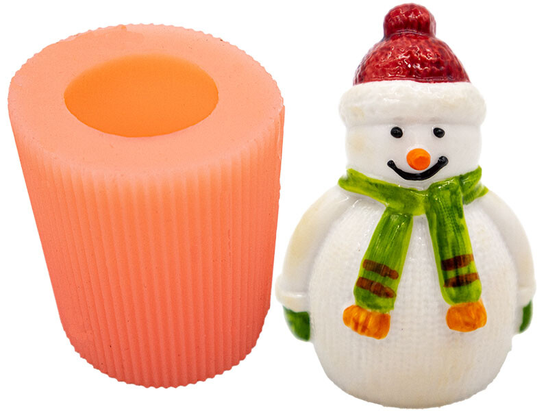 Sevimli Kardan Adam Silikon Mum Kalıbı M-285