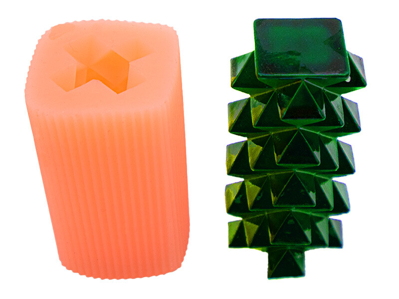 Soho Üçgen Vazo Silikon Mum Kalıbı M-253