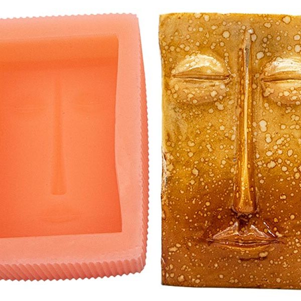 Soyut Yüz Biblo Silikon Mum Kalıbı M-269