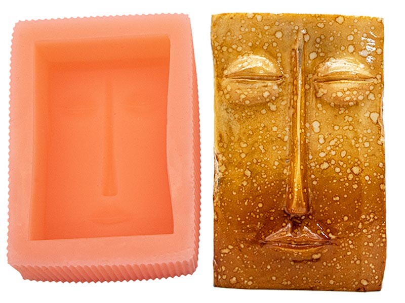 Soyut Yüz Biblo Silikon Mum Kalıbı M-269