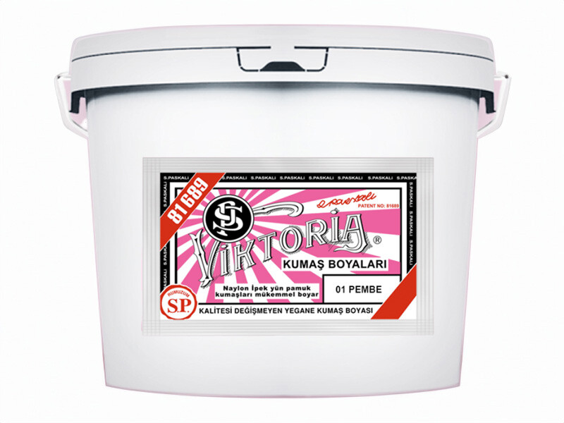 Viktoria Kumaş Boyası 1 Pembe  Renk 5 Kg