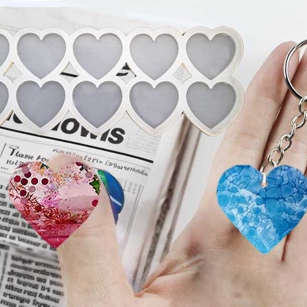 10'lu Kalp Anahtarlık Epoksi Kalıbı EPK-709