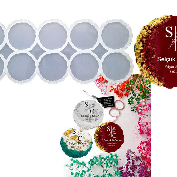 10'lu Tırtıklı Yuvarlak Magnet Epoksi Kalıbı EPK-815