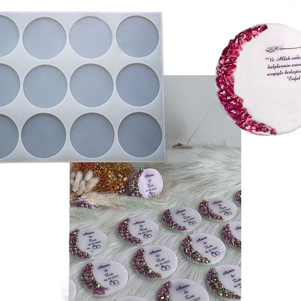 12'li Yuvarlak Magnet Epoksi Kalıbı EPK-653