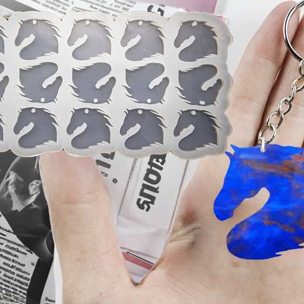 15'li At Kafası Anahtarlık Epoksi Kalıbı EPK-725