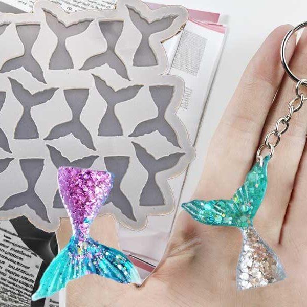 15'li Balık Kuyruğu Anahtarlık Epoksi Kalıbı EPK-716