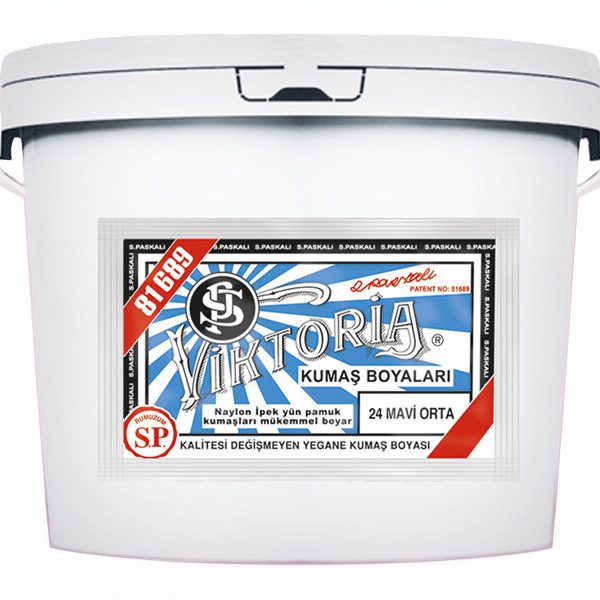 Viktoria Kumaş Boyası 24 Orta Mavi  Renk 5 Kg