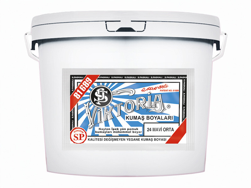 Viktoria Kumaş Boyası 24 Orta Mavi  Renk 5 Kg