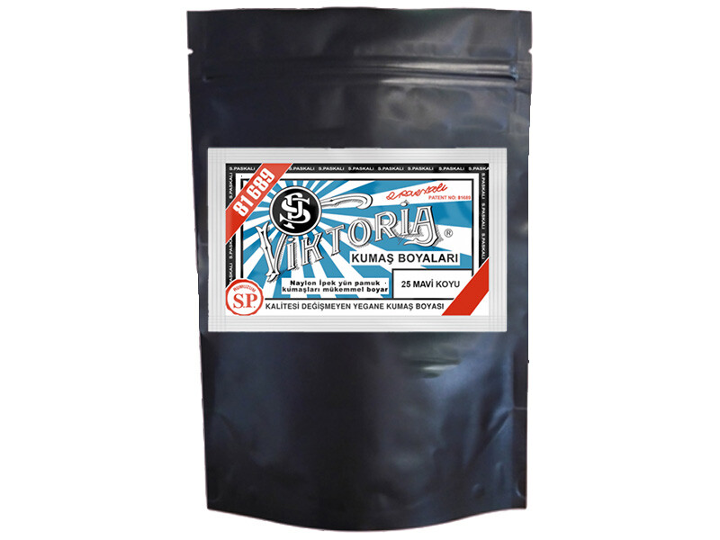 Viktoria Kumaş Boyası 25 Koyu Mavi  Renk 1 Kg