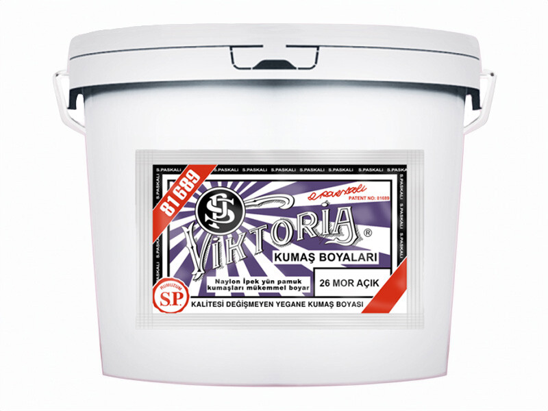 Viktoria Kumaş Boyası 26 Mor Açık  Renk 5 Kg