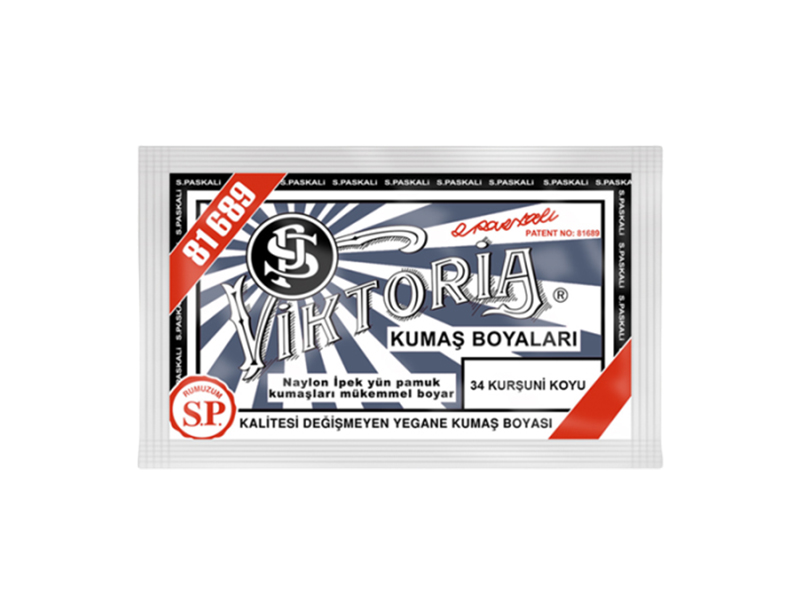 Viktoria Kumaş Boyası 34 Kurşuni Koyu  Renk