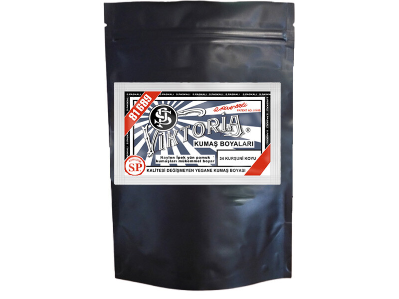 Viktoria Kumaş Boyası 34 Kurşuni Koyu  Renk 1 Kg
