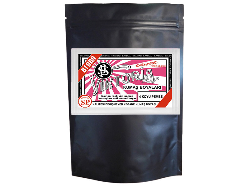 Viktoria Kumaş Boyası 4 Koyu Pembe  Renk 1 Kg