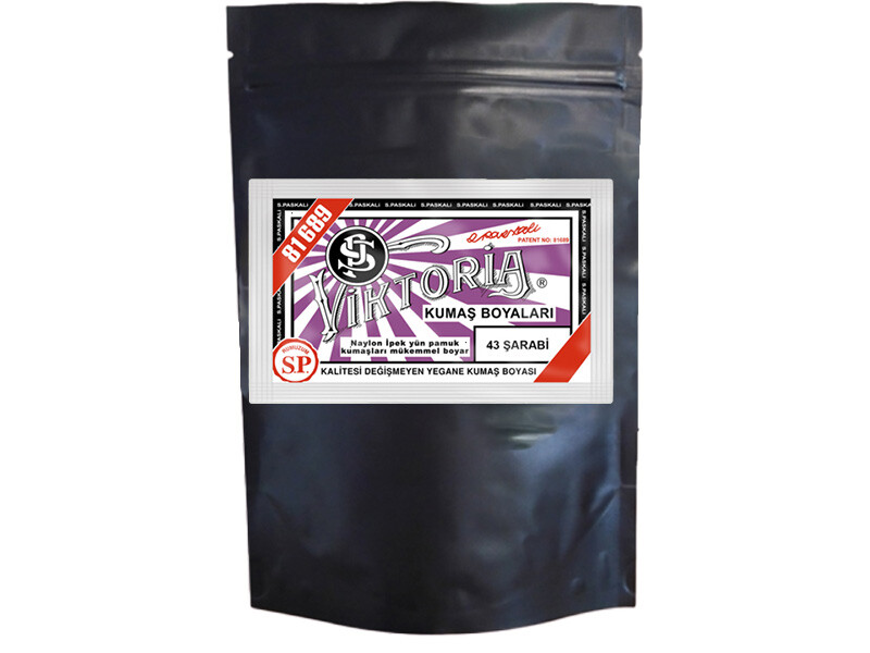 Viktoria Kumaş Boyası 43 Şarabi  Renk 1 Kg