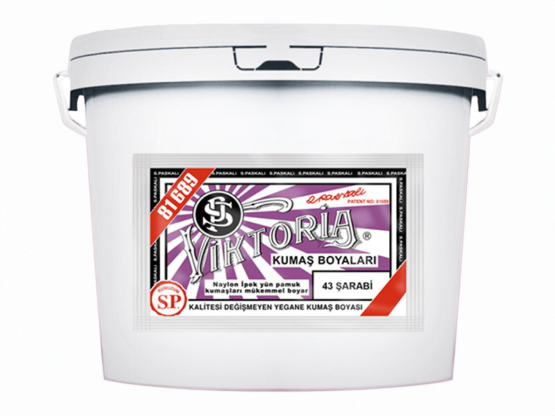 Viktoria Kumaş Boyası 43 Şarabi  Renk 5 Kg
