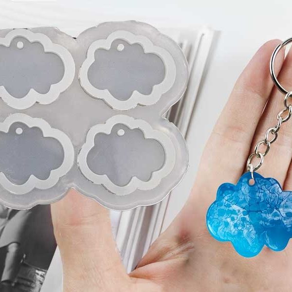 4'lü Bulut Model Anahtarlık Epoksi Kalıbı EPK-640