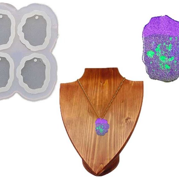 4'lü Dalgalı Kolye Epoksi Kalıbı EPK-641