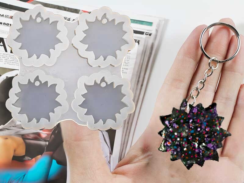 4'lü Güneş Model Anahtarlık Epoksi Kalıbı EPK-639