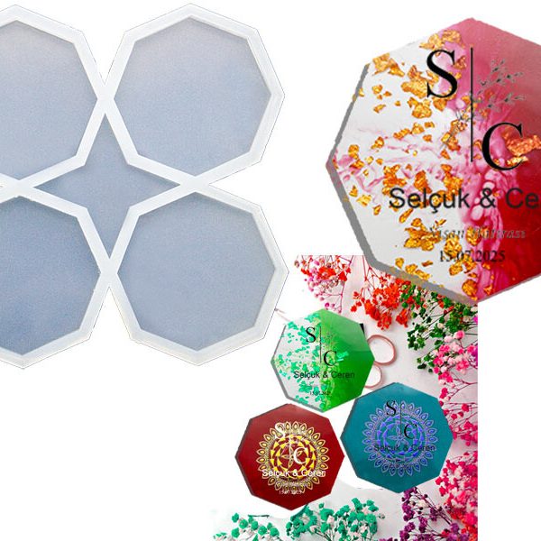 4'lü Sekizgen Magnet Epoksi Kalıbı EPK-816