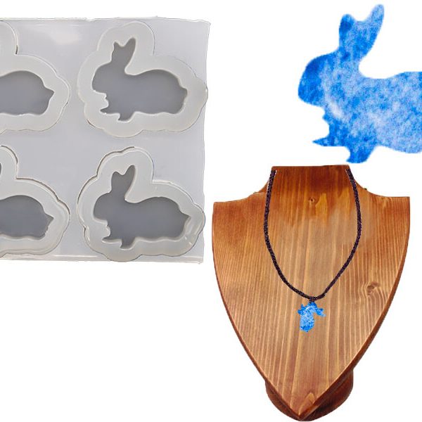 4'lü Tavşan Kolye Epoksi Kalıbı EPK-636