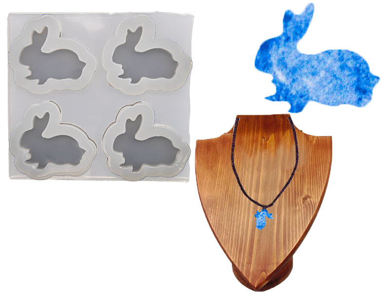 4'lü Tavşan Kolye Epoksi Kalıbı EPK-636