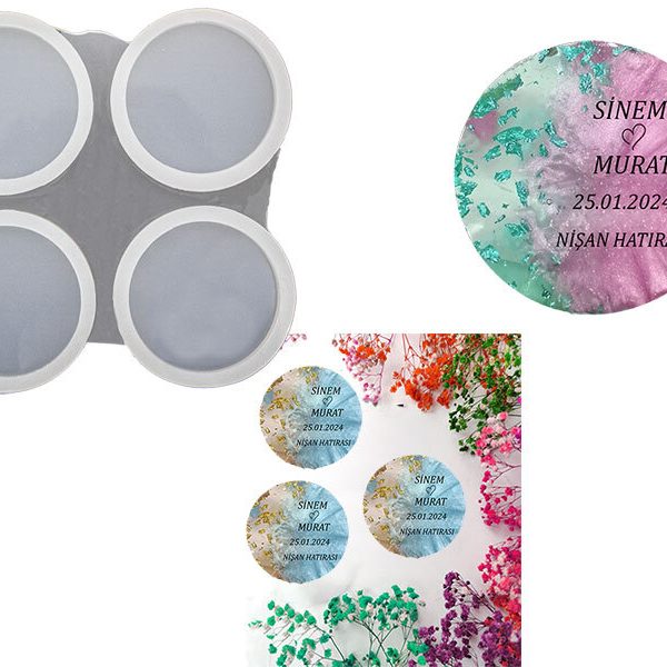 4'lü Yuvarlak Magnet Epoksi Kalıbı EPK-796