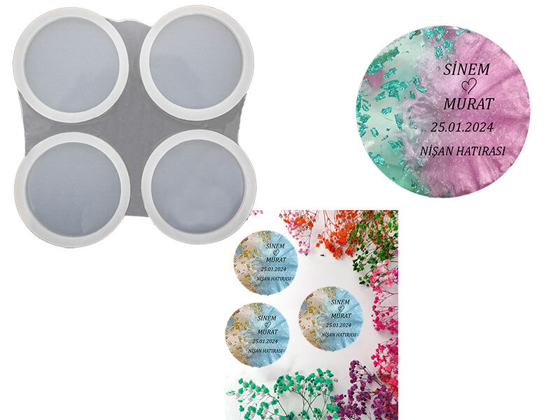 4'lü Yuvarlak Magnet Epoksi Kalıbı EPK-796