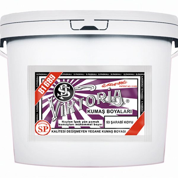 Viktoria Kumaş Boyası 53 Şarabi Koyu  Renk 5 Kg