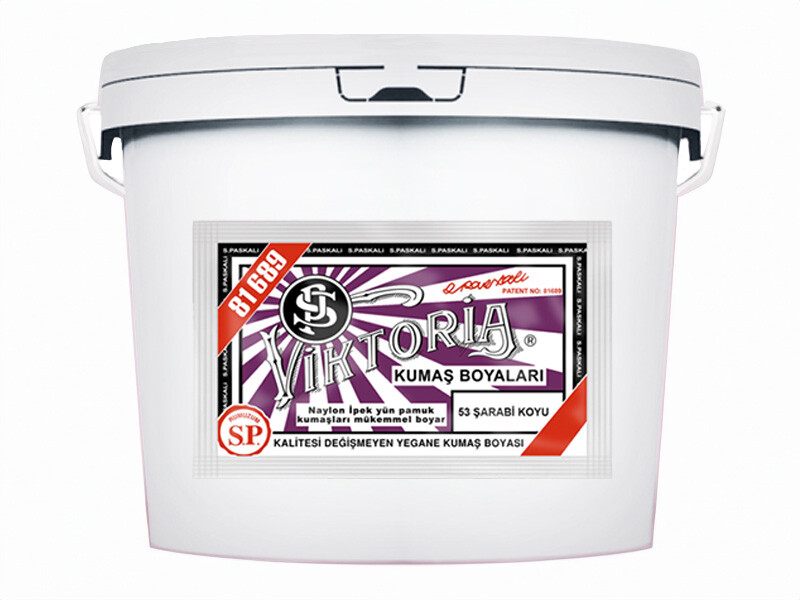 Viktoria Kumaş Boyası 53 Şarabi Koyu  Renk 5 Kg