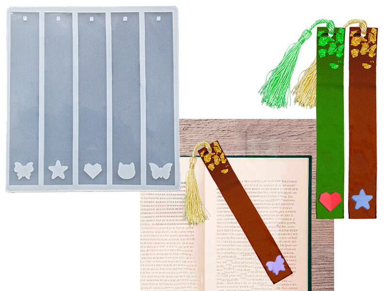 5'li Figürlü Kitap Ayracı Epoksi Kalıbı EPK-856