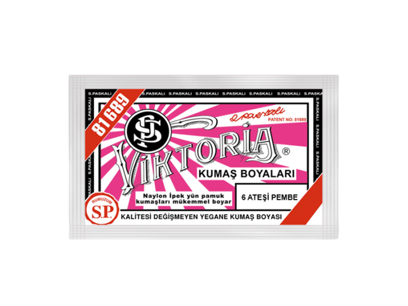 Viktoria Kumaş Boyası 6 Ateşi Pembe  Renk