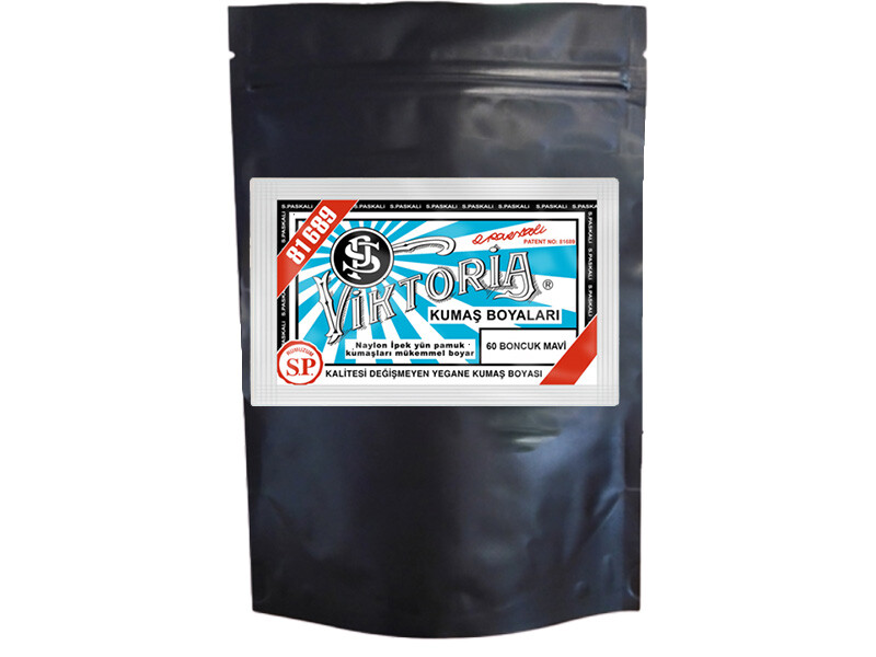Viktoria Kumaş Boyası 60 Boncuk Mavi  Renk 1 Kg