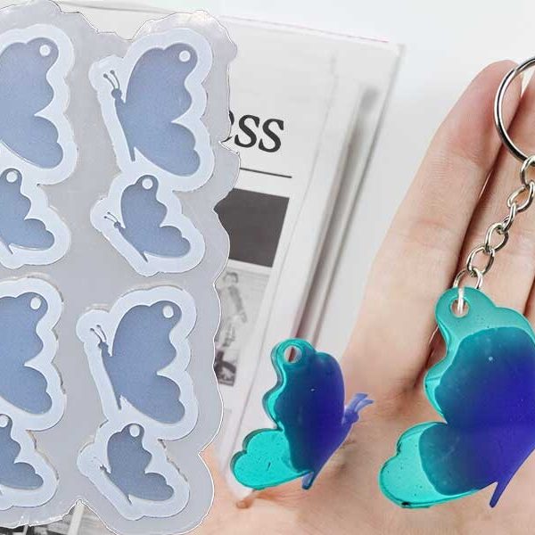 8'li Kelebek Anahtarlık Epoksi Kalıbı EPK-647