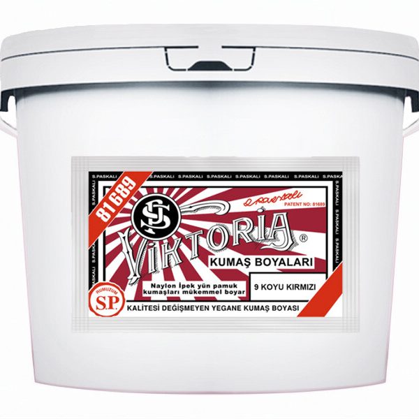 Viktoria Kumaş Boyası 9 Koyu Kırmızı  Renk 5 Kg