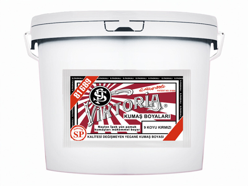 Viktoria Kumaş Boyası 9 Koyu Kırmızı  Renk 5 Kg
