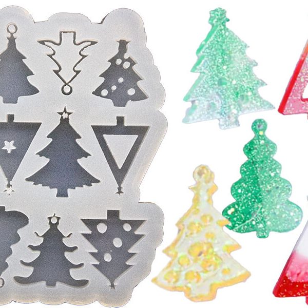 9'lu Çam Ağacı Anahtarlık Epoksi Kalıbı EPK-767