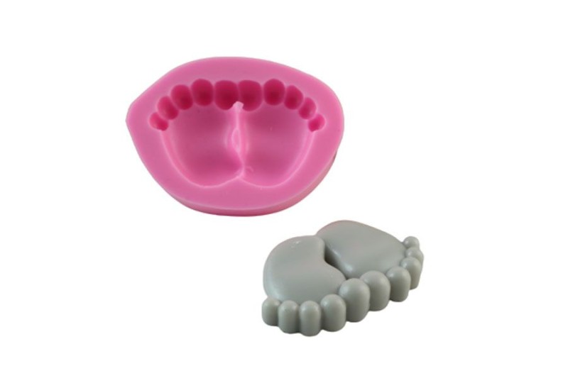 Ayak İzi İkili Silikon Kalıbı ÇO-42