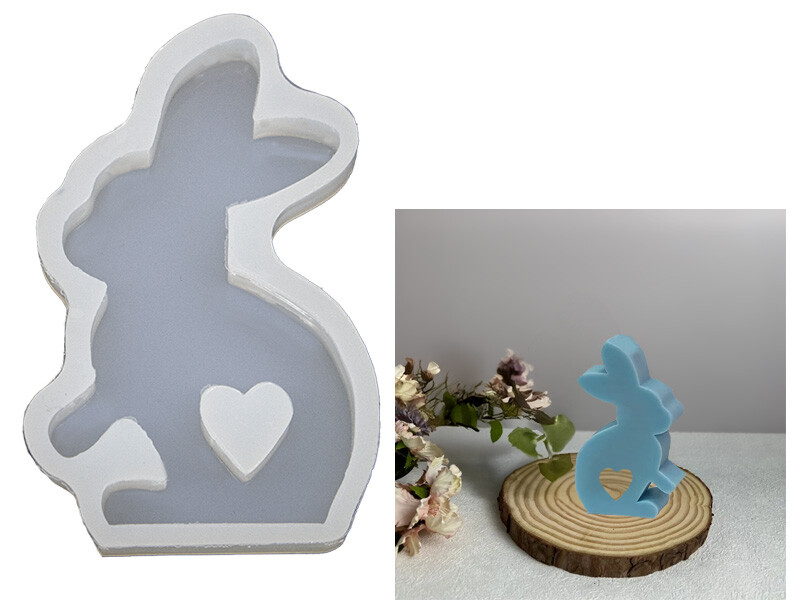 Ayakta Duran Kalpli Tavşan Epoksi Kalıbı EPK-670