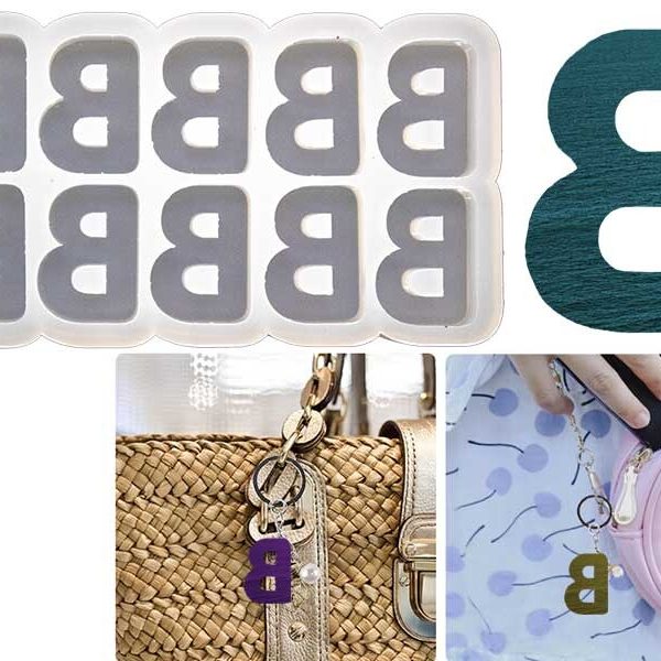 B Harfi 10'lu Bubble Alfabe Epoksi Kalıbı EPK-734