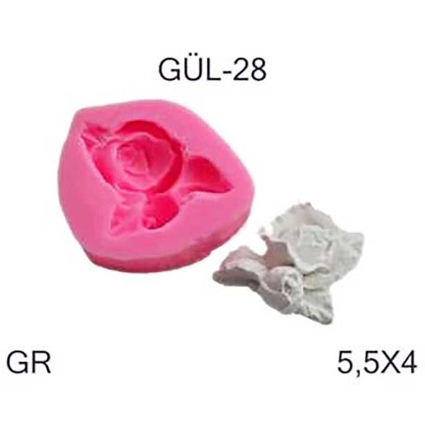 Birleşik Gül Silikon Kalıbı GÜL-28