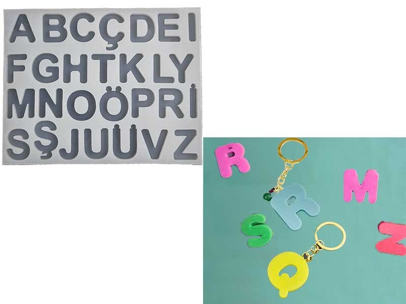 Bubble Alfabe Harf Epoksi Kalıbı EPK-538