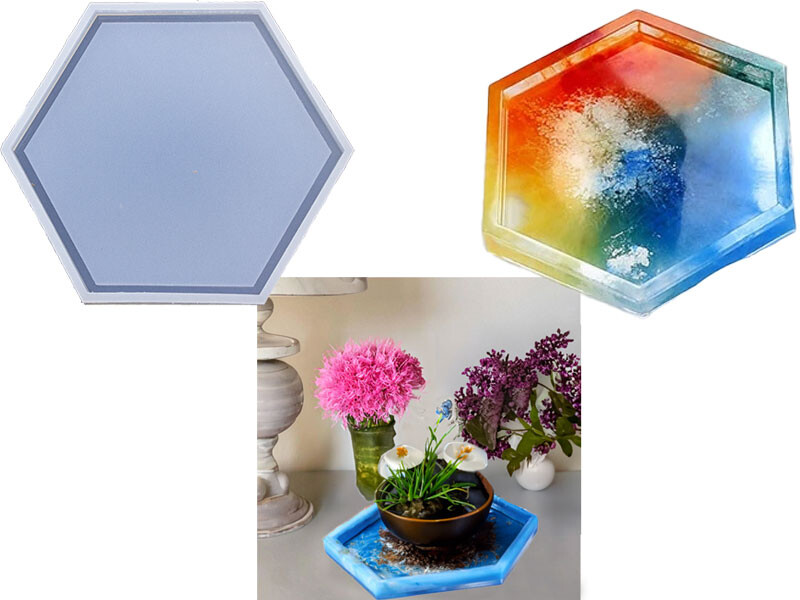 Büyük Altıgen Terrazo Tabanlık Epoksi Kalıbı EPK-666