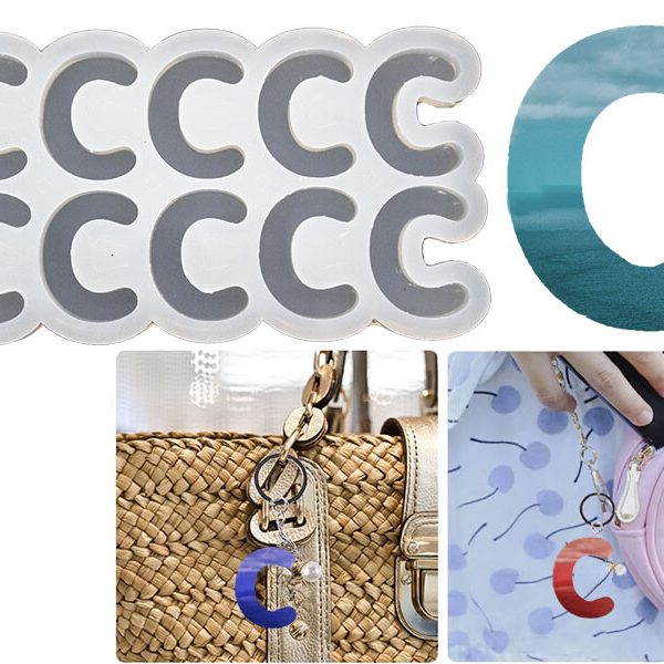 C Harfi 10'lu Bubble Alfabe Epoksi Kalıbı EPK-735