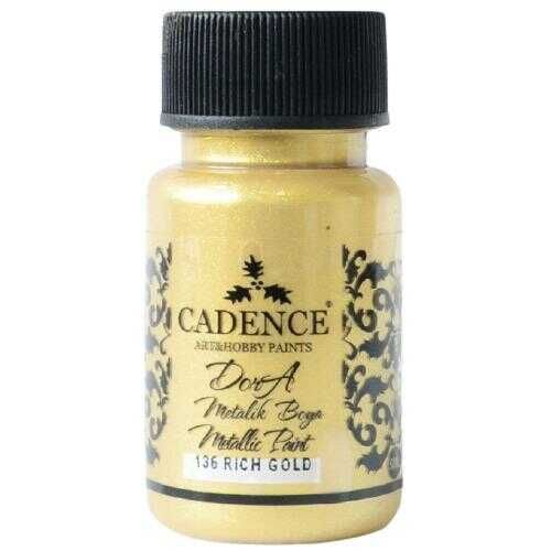 Cadence 136 Rich Gold Dora Metalik Boya 50 ML