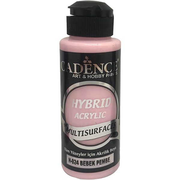 Cadence H-024 Bebek Pembe Hybrid Metalik Akrilik Boya 120 ML
