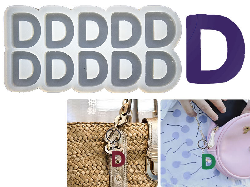 D Harfi 10'lu Bubble Alfabe Epoksi Kalıbı EPK-737